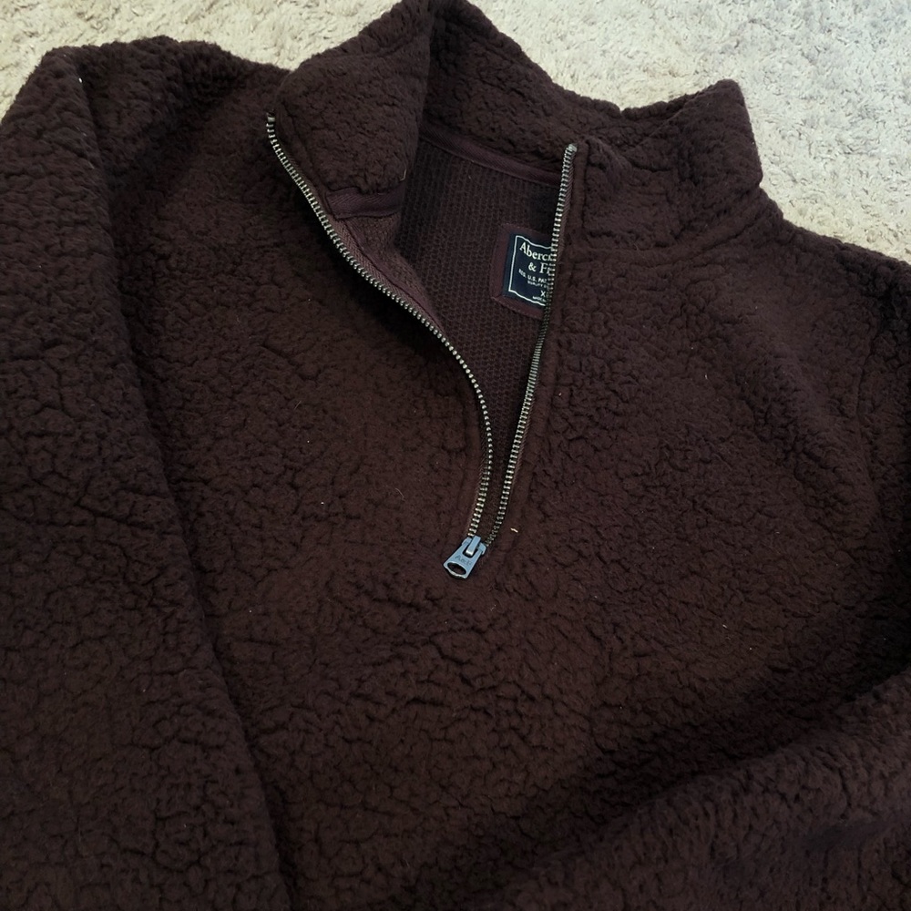 Half Zip Up Sherpa Pull Over